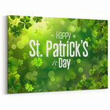 Shamrock Glow - St. Patrick’s Day Celebration Wall Art)