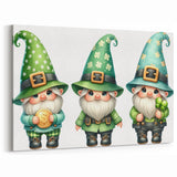 St. Patrick’s Day Gnome Trio - Irish Leprechaun Wall Art