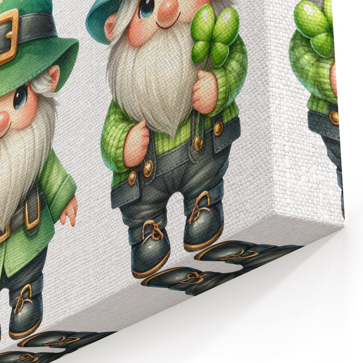 St. Patrick’s Day Gnome Trio - Irish Leprechaun Wall Art