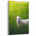Tranquil Spring Wall Art - Botanical Lamb Print Spring Canvas Art