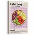 Poke Bowl Kitchen Wall Art - Hawaiian Culinary Plate Decor