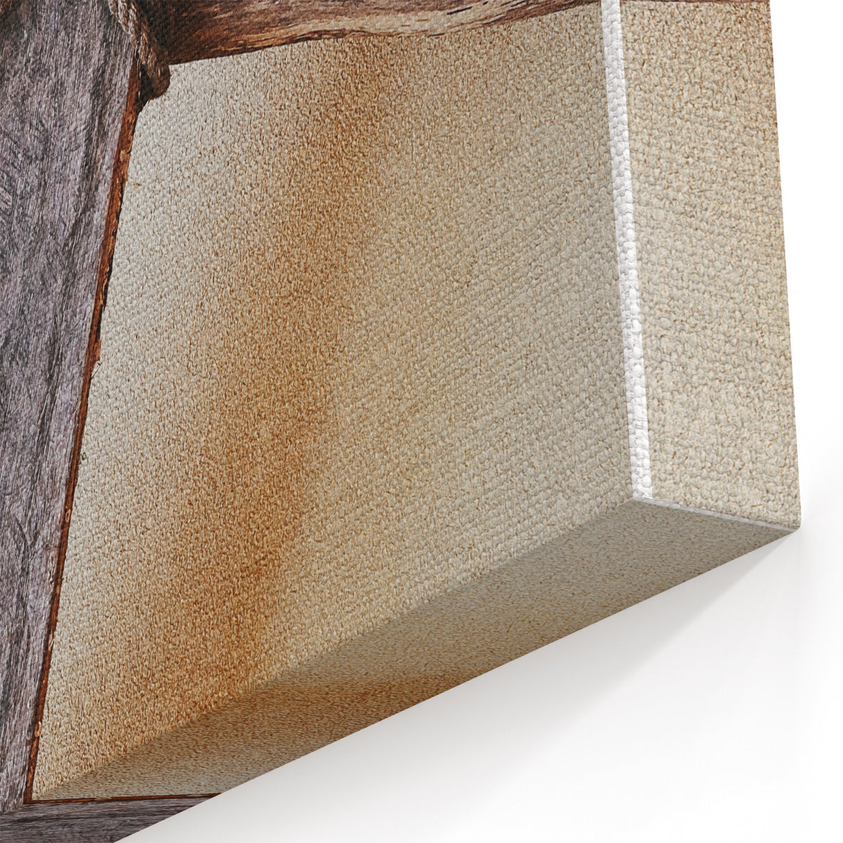 Rustic Spring Wall Art - Wooden Cross Texture Spring Canvas