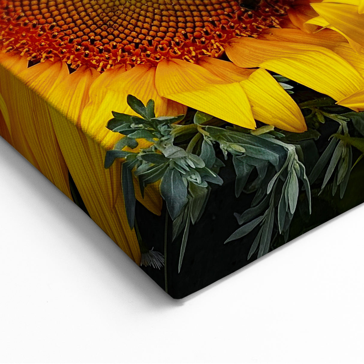 Bold Spring Wall Art - Sunflower and Purple Floral Canvas Print