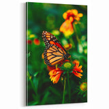Butterfly Spring Wall Art - Vibrant Floral Nature Canvas Print