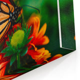 Butterfly Spring Wall Art - Vibrant Floral Nature Canvas Print
