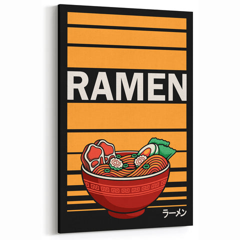 Modern Ramen Dishes Wall Art - Japanese Kitchen & Dining Decor