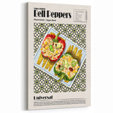 Stuffed Bell Peppers Dishes Wall Art - Kitchen & Dining Decor