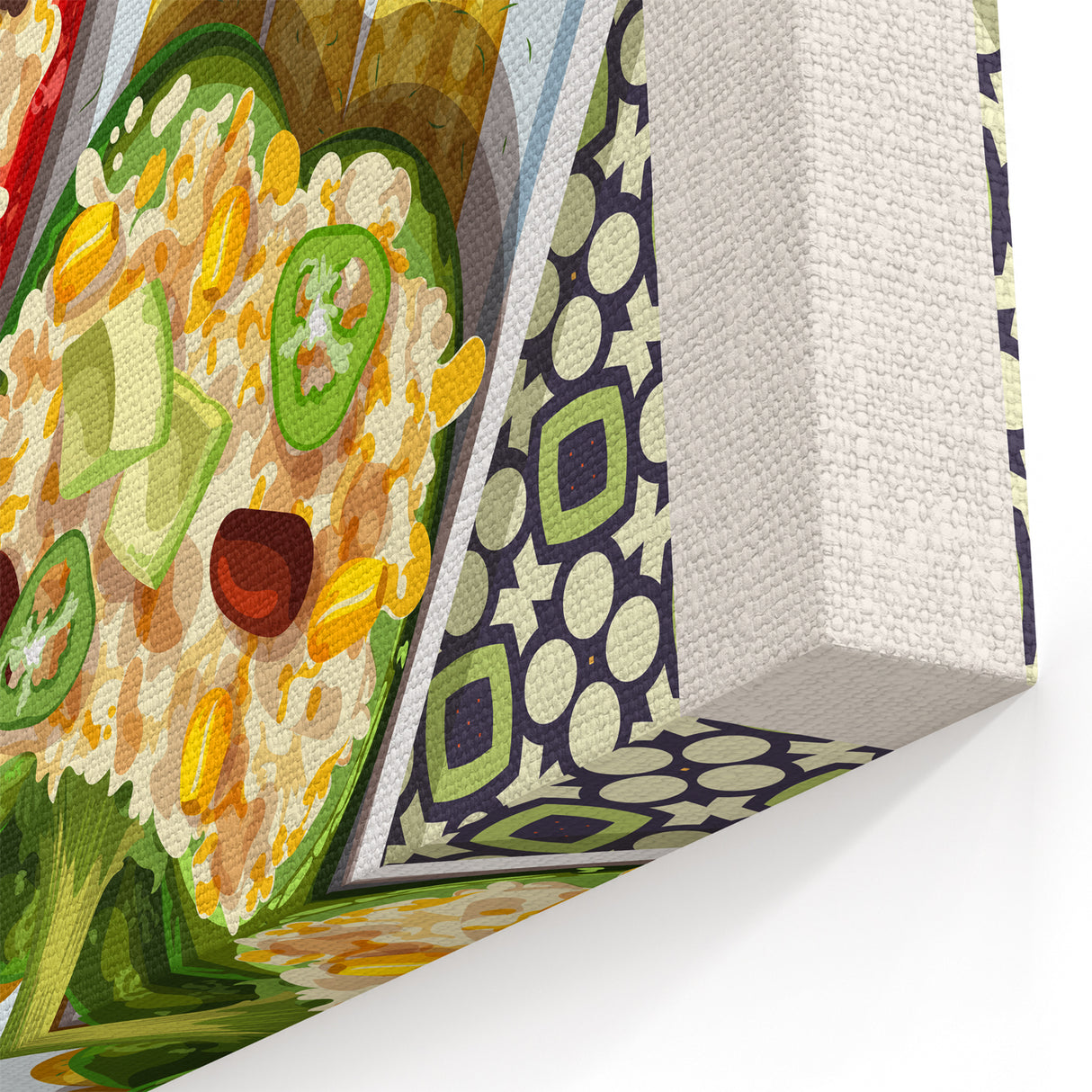 Stuffed Bell Peppers Dishes Wall Art - Kitchen & Dining Decor