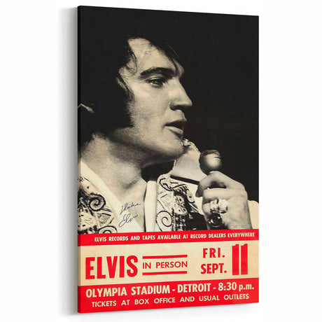 Elvis Retro Poster Art – Vintage Concert Wall Decor
