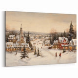 Snowy Christmas Village – Nostalgic Christmas Art Prints