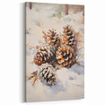 Snowy Pinecones in Winter – Rustic Christmas Wall Decorations