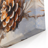 Snowy Pinecones in Winter – Rustic Christmas Wall Decorations