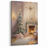 Cozy Fireplace & Christmas Tree – Classic Christmas Wall Decor