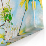 Blossoming Spring Wall Art - Floral Blue Sky Spring Canvas Print