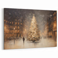 Glowing Christmas Tree in the City – Christmas Wall Hangings