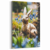 Golden Rabbit Spring Wall Art - Elegant Nature Canvas Print