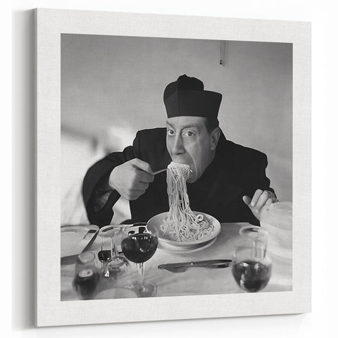 Classic Culinary Photography Wall Art – Pasta Dining Scene