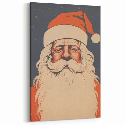 Retro Santa Claus – Vintage Christmas Canvas Art
