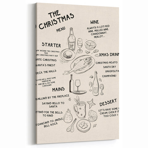 Christmas Menu – Festive Holiday Wall Art