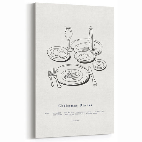Christmas Dinner – Elegant Holiday Wall Decor