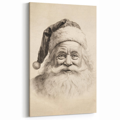 Vintage Santa Sketch – Classic Christmas Wall Hangings