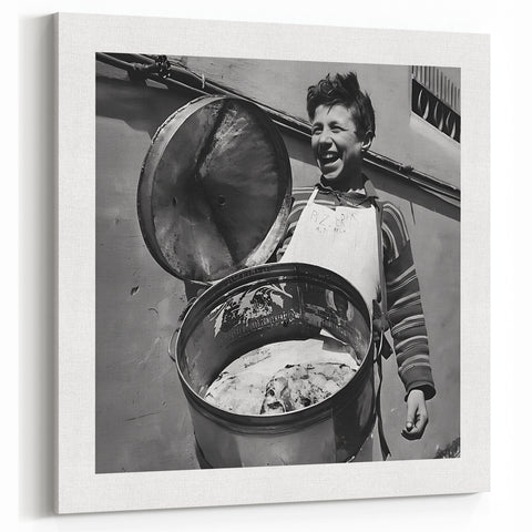 Authentic Culinary Portrait Wall Art – Street Pizza Vendor