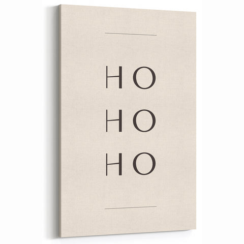 Minimalist Ho Ho Ho Christmas Wall Decor - Holiday Wall Art