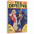 Vintage Magazine Cover Art - Ten Detective Aces The Silver Snare