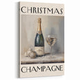 Classic Christmas Champagne Celebration Wall Art - Christmas Canvas Art