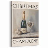 Classic Christmas Champagne Celebration Wall Art - Christmas Canvas Art
