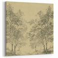 Vintage Botanical Art Prints – Scenic Tree Landscape Drawing