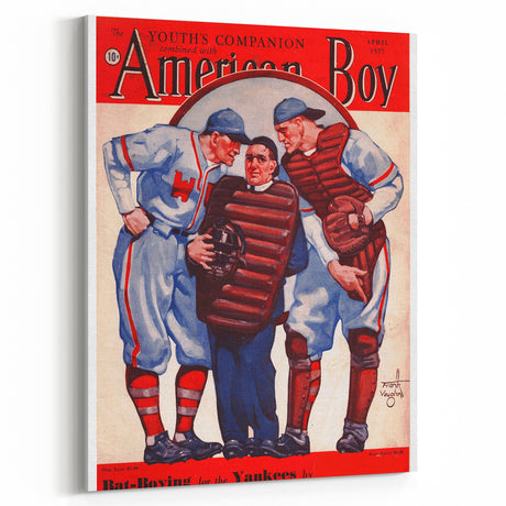 Vintage Magazine Cover Art - American Boy Bat-Boying for the Yankees
