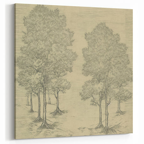 Vintage Botanical Art Prints – Elegant Tree Sketch for Home Decor
