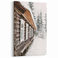 Rustic Cabin in Snow - Winter Wonderland Wall Art Winter Print
