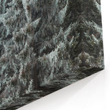 Snowy Pine Forest - Winter Scene Wall Art Winter Canvas Print