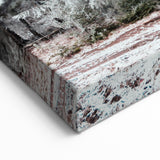 Snowy Pine Forest - Winter Scene Wall Art Winter Canvas Print