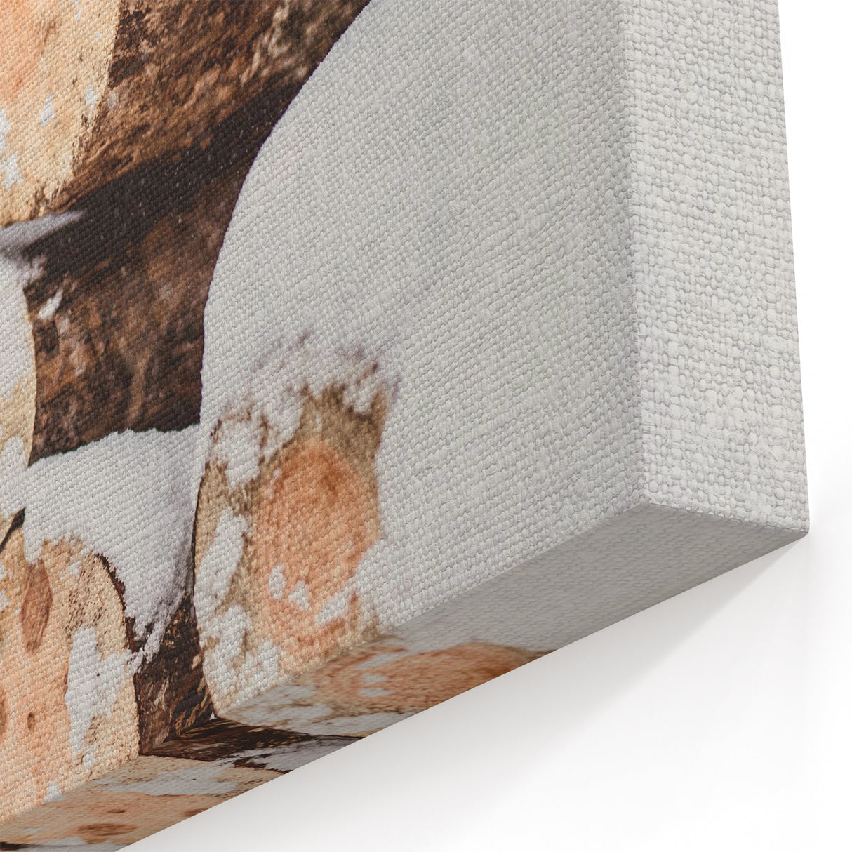 Snow-Covered Firewood - Winter Scene Wall Art Winter Canvas Print