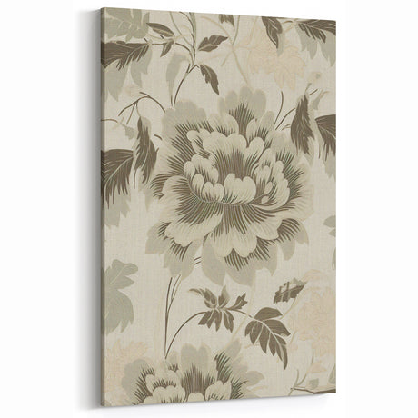 Vintage Botanical Art Prints – Floral Peony Painting for Home Decor