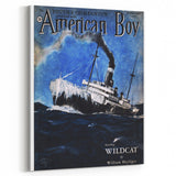 Vintage Magazine Cover Art - American Boy February 1937 Wildcat