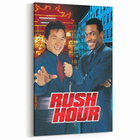 Rush Hour 1990s Vintage Movie Poster | Classic 90s Film Art