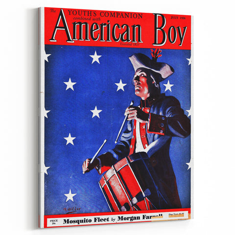 Vintage Magazine Cover Art - American Boy July 1936 Mosquito Fleet