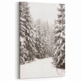 Snowy Forest Path - Winter Wonderland Wall Art Winter Canvas Print