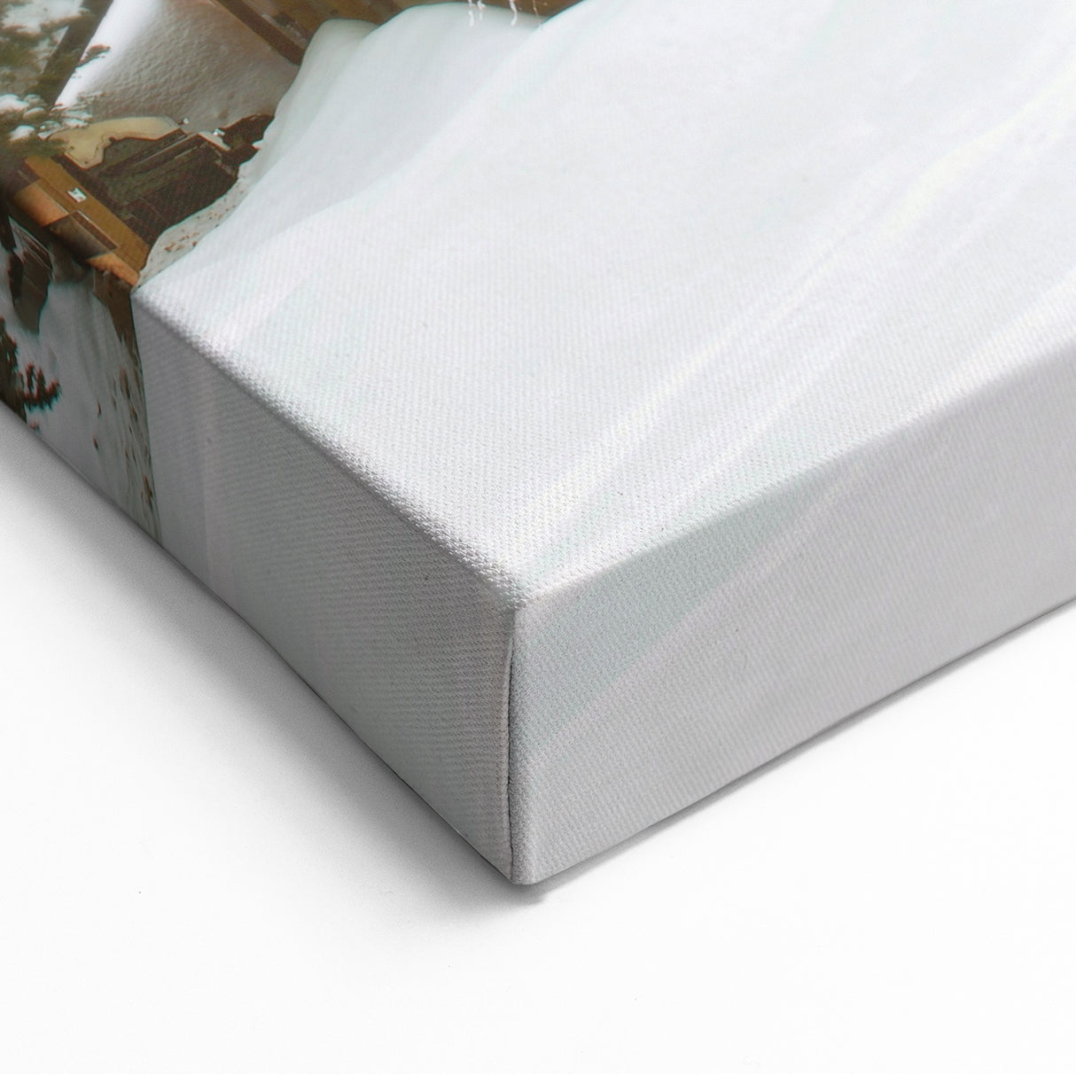 Red Cabin in Snow - Winter Wonderland Wall Art Winter Canvas Print