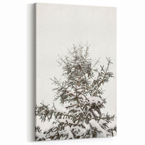 Snowy Evergreen Tree - Winter Wonderland Wall Art Winter Print