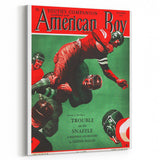 Vintage Magazine Cover Art - American Boy October 1936 Trouble on the Snaffle
