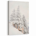 Frosted Pine Trees - Snowy Landscape Wall Art Winter Canvas Print