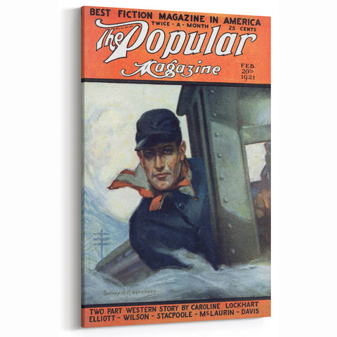 Vintage Magazine Cover Art - The Popular Magazine, Feb 1921