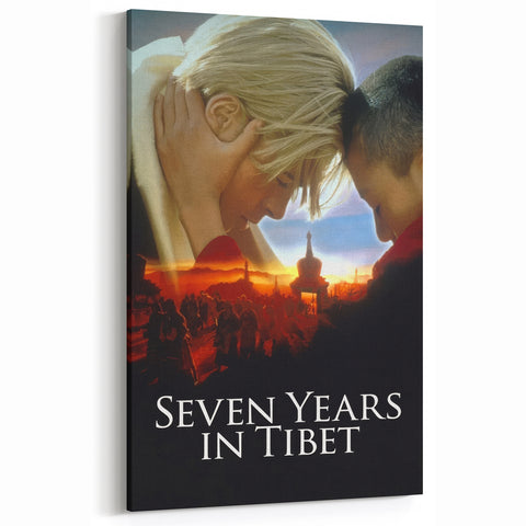 Seven Years in Tibet 1990s Vintage Movie Poster | Classic 90s Film Art
