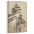 Vintage Botanical Art Print: Soft Tree Sketch Illustration