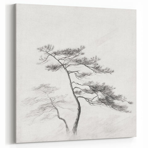 Vintage Botanical Art Print: Elegant Tree Sketch Illustration